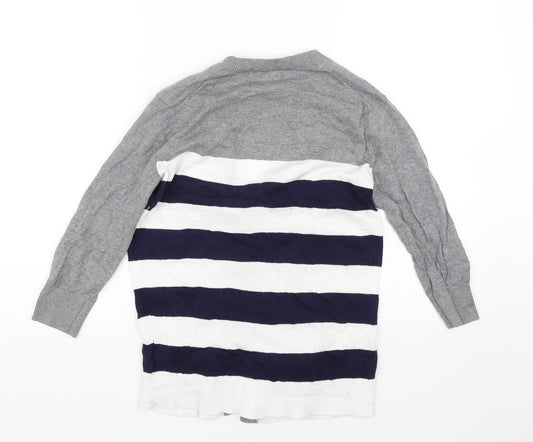 Gap Womens Blue Striped Cardigan Jumper Size S