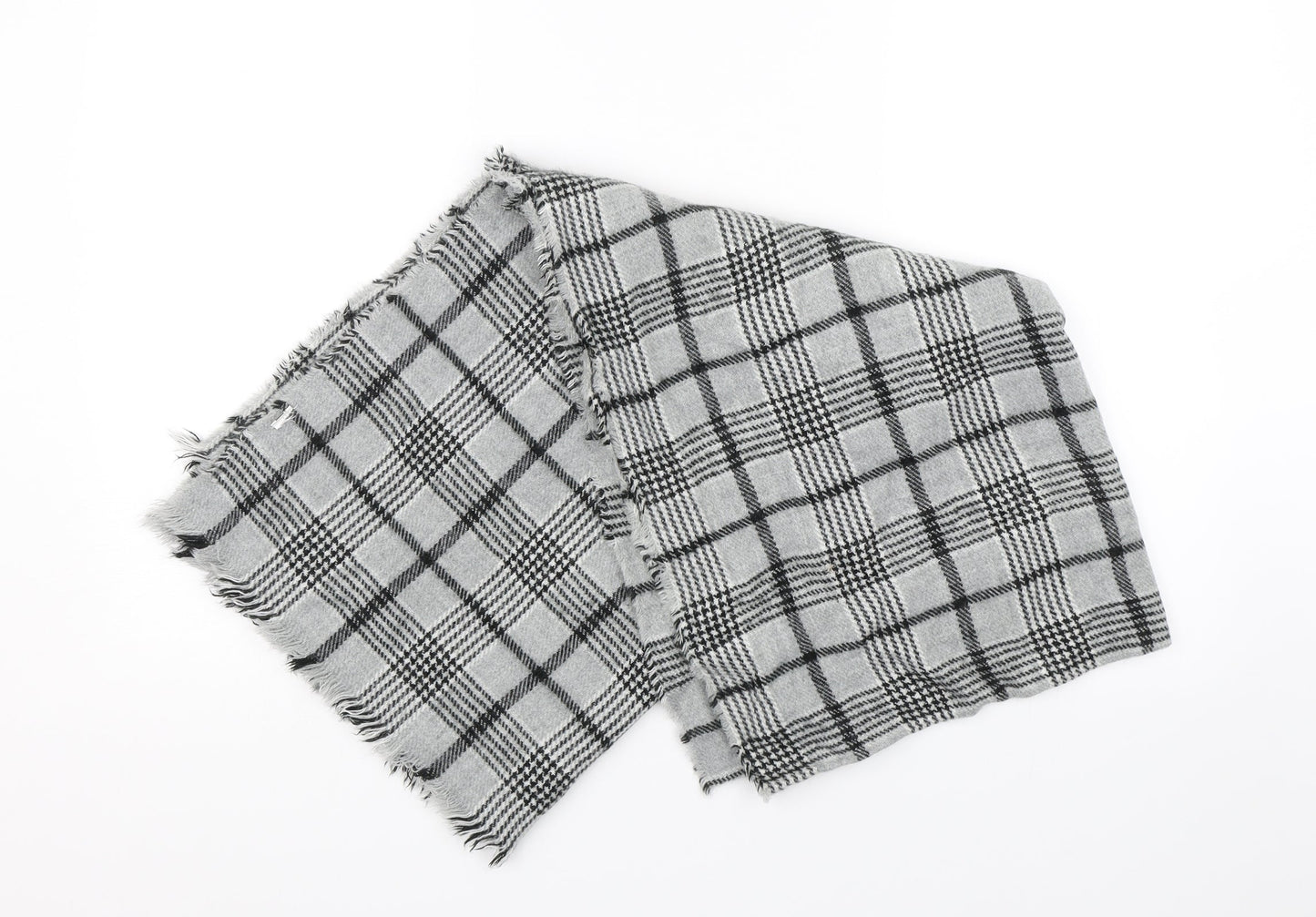 Preworn Unisex Grey Check Scarf