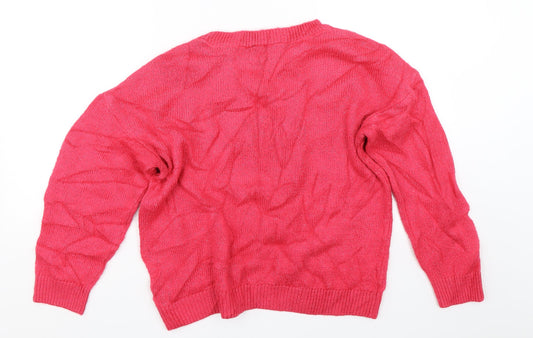 George Womens Pink Knit Pullover Jumper Size M - BUTTERFLY