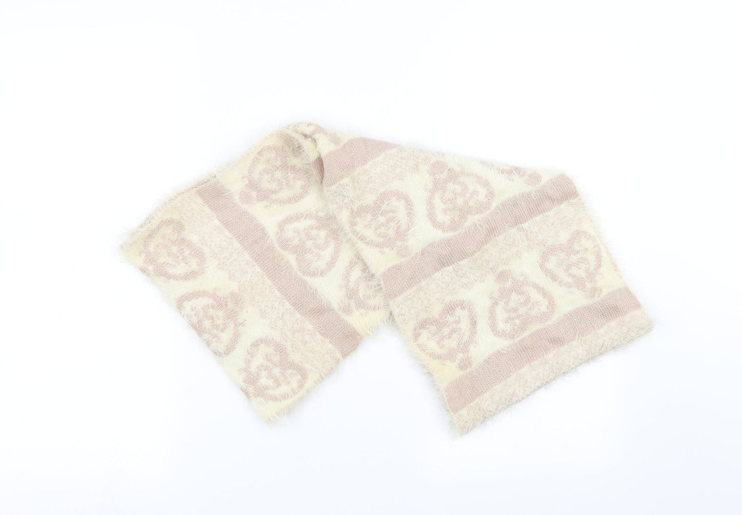 Preworn Womens Beige Geometric Scarf - loop scarf