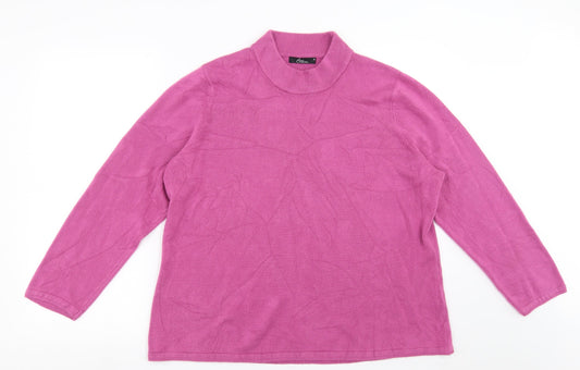 Womens UK Size XL BM collection Purple Pullover Jumper