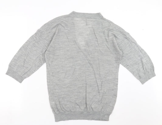 Womens UK Size 12 Topshop Grey Pullover Jumper