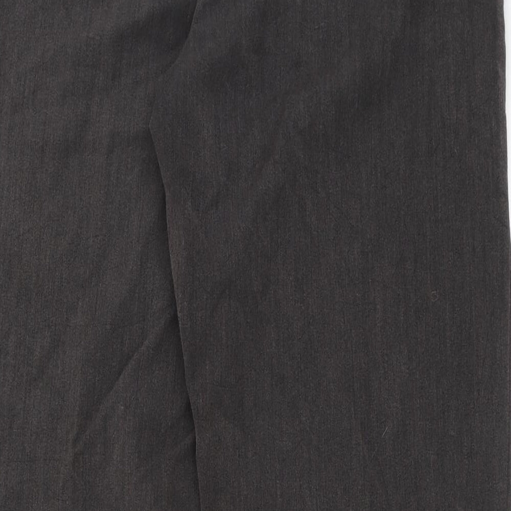 Mia Moda Womens Grey Trousers Size 14 L29 in