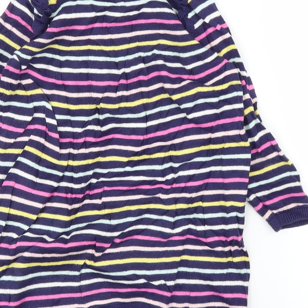 TU Girls Purple Striped Jumper Dress Size 18-24 Months