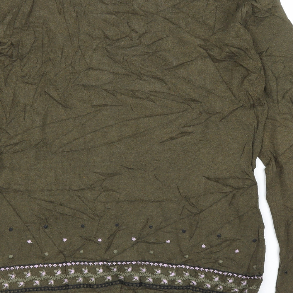 Womens UK Size L Linea Green Pullover Jumper