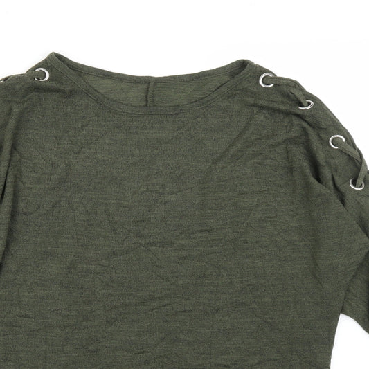 Womens UK Size S New Look Green Basic Blouse