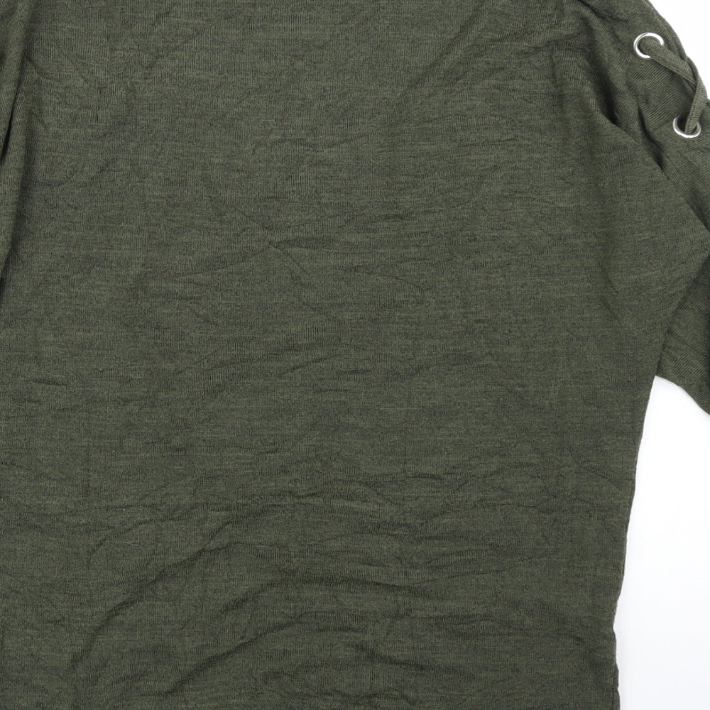 Womens UK Size S New Look Green Basic Blouse