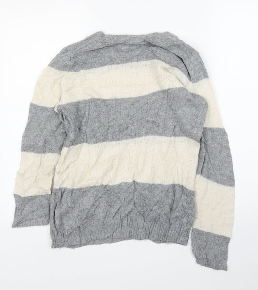 Gap Womens Grey Striped Cape Jumper Size M
