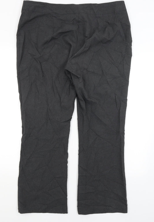 Womens UK Size 18 Papaya Regular Fit Grey Trousers