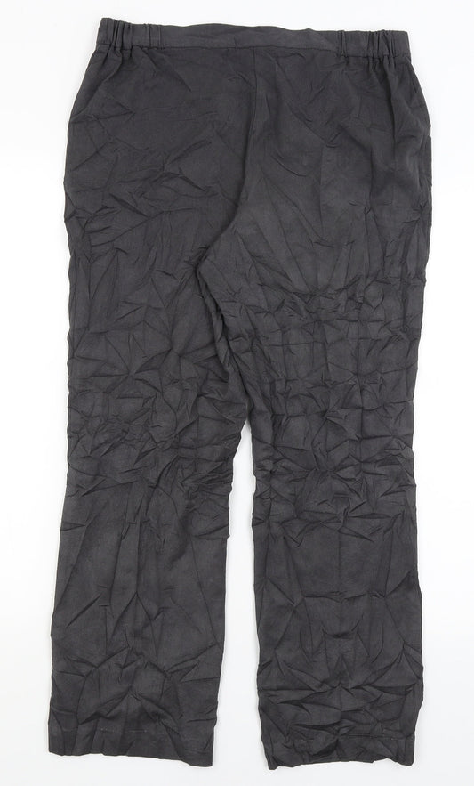 Womens UK Size 12 M&S Regular Fit Dress Pants Black Trousers