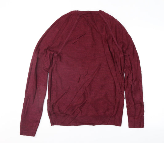 Marks and Spencer Mens Purple Pullover Jumper Size S