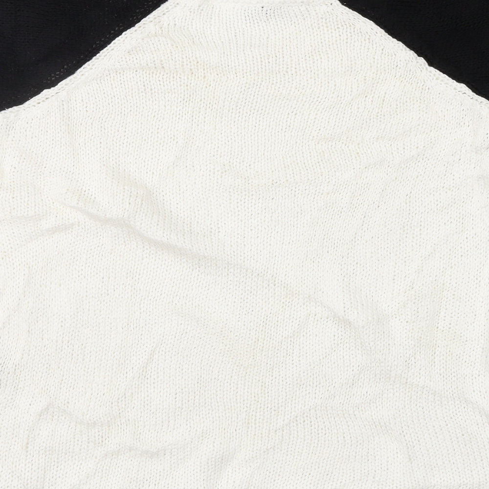 Womens UK Size S Divided White Pullover Jumper