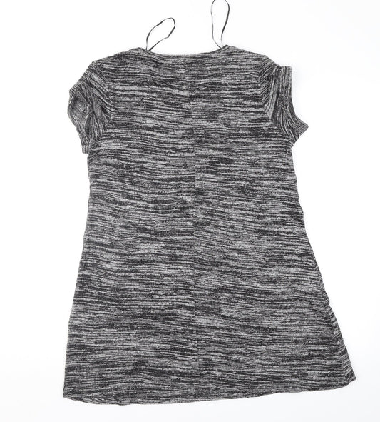 George Womens Grey Floral Tunic Jumper Size 12