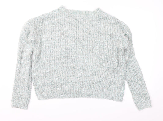 Womens UK Size 8 Fashion Union Green Pullover Jumper