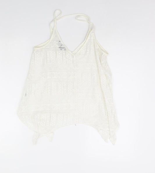 Womens UK Size 8 Atmosphere Ivory Basic Tank