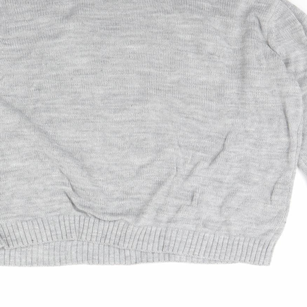Womens UK Size M Divided Grey Pullover Jumper