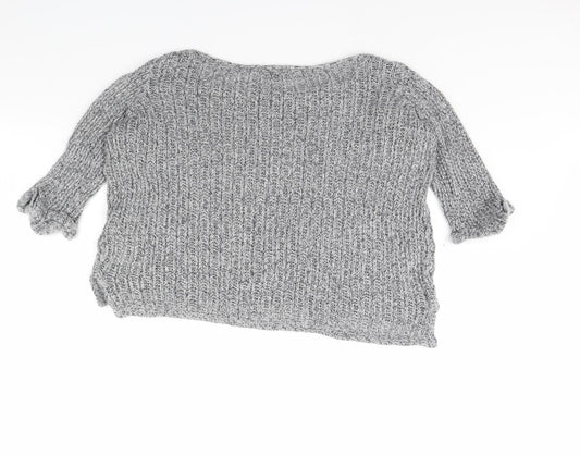 Womens UK Size 10 Topshop Grey Pullover Jumper