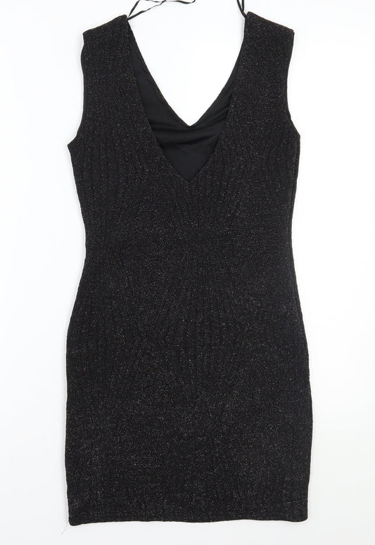 Lustre Womens Black A-Line Size 10