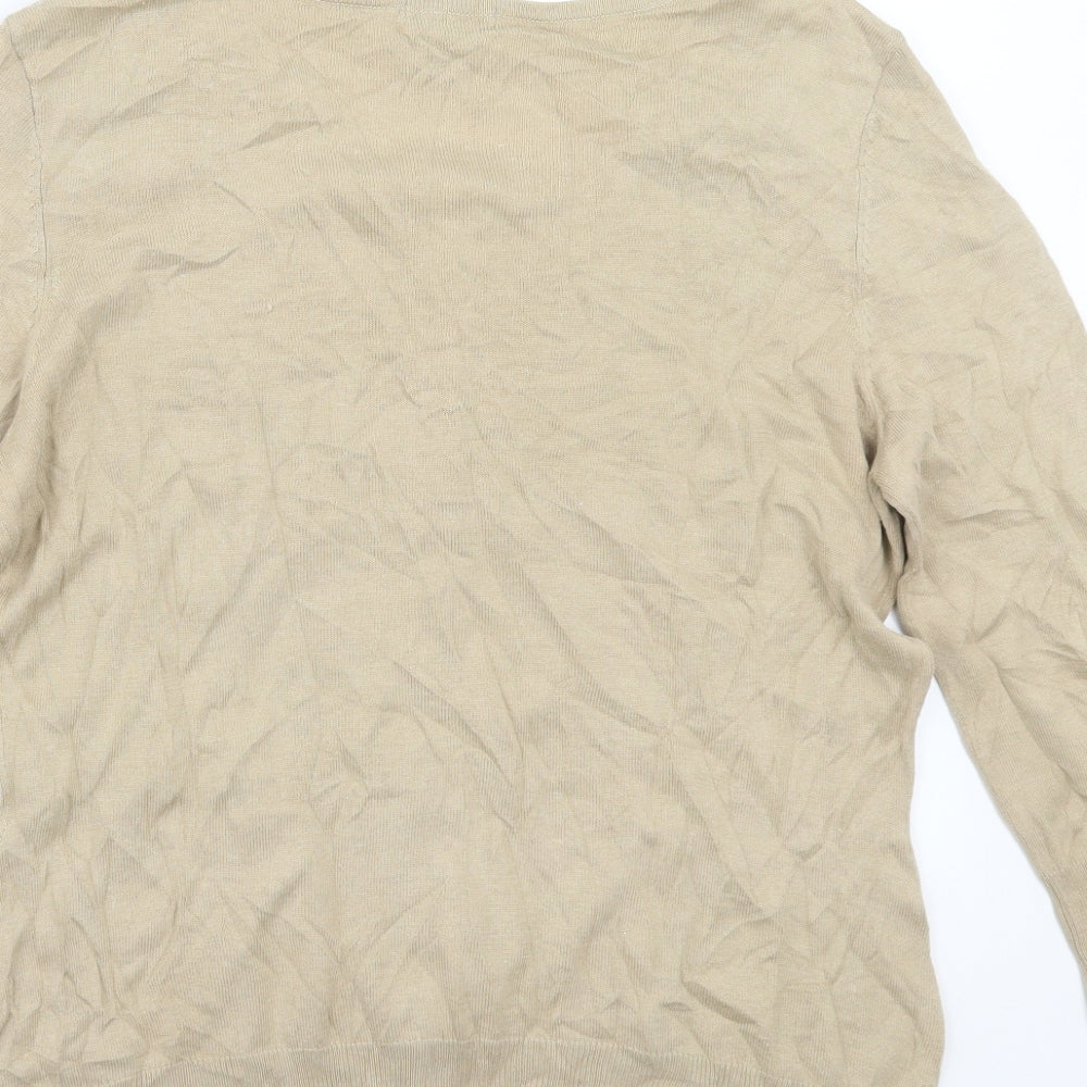 Womens UK Size L H&M Beige Cardigan Jumper