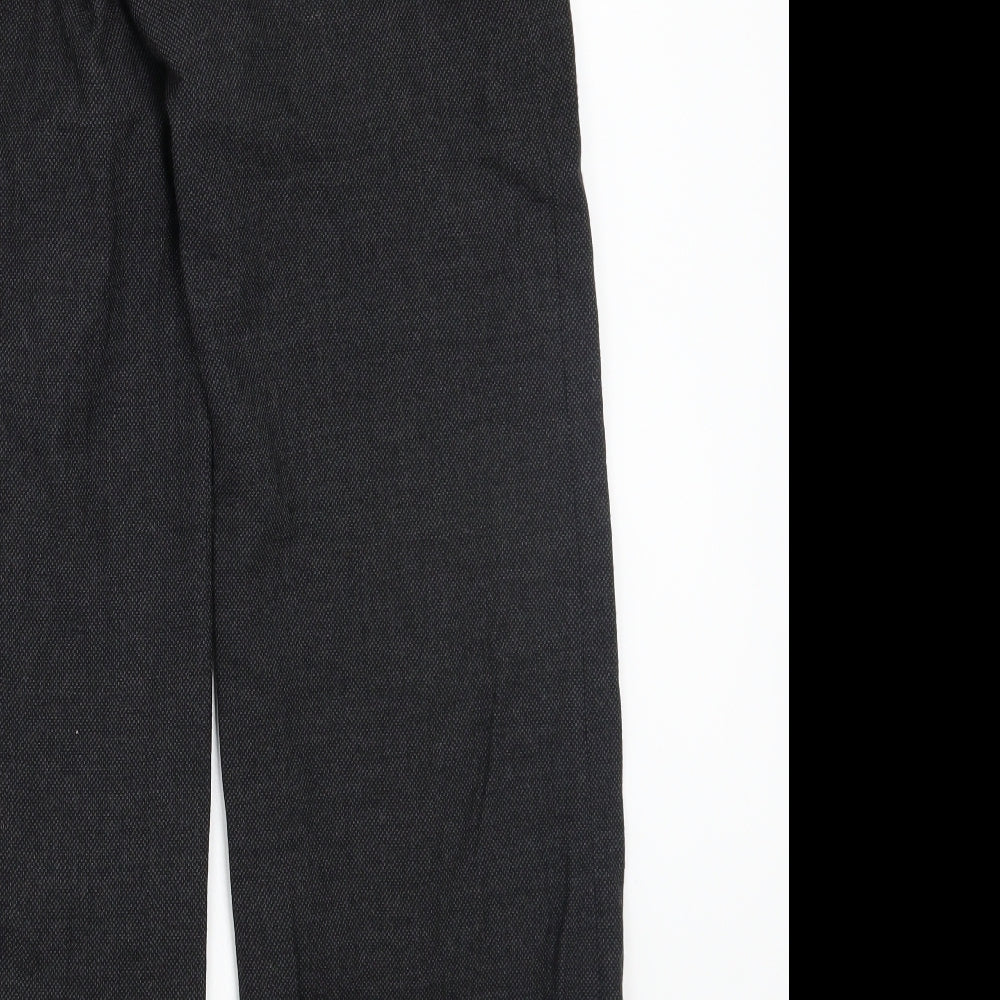 Womens UK Size 10 Preworn Regular Fit Black Trousers