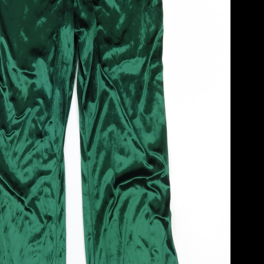 Womens UK Size Preworn Regular Fit Green Trousers