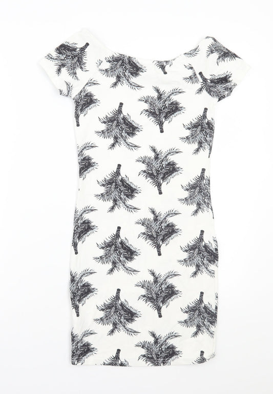 Topshop Womens White A-Line Size 8