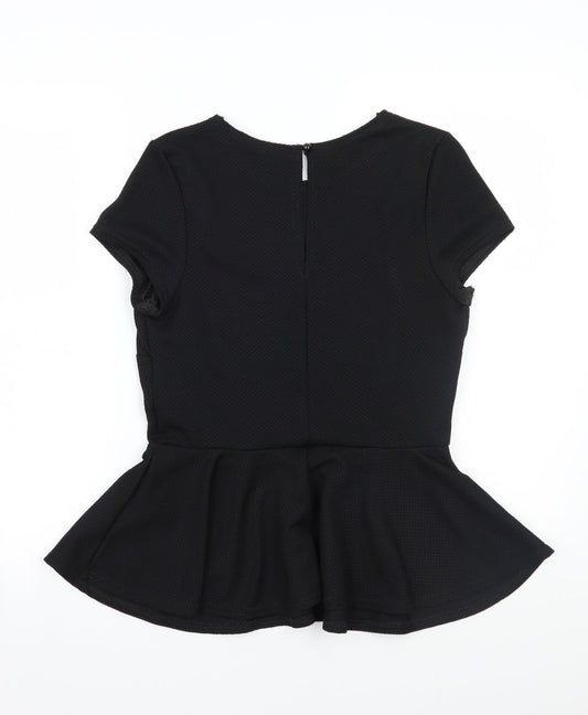 Womens UK Size 12 Newlook Black Basic T-Shirt