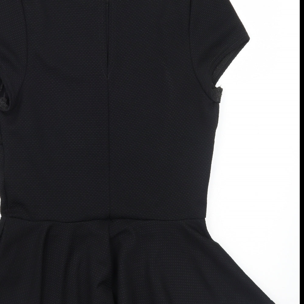 Womens UK Size 12 Newlook Black Basic T-Shirt