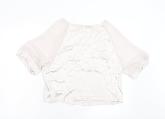 Womens UK Size 10 Papaya Silver Basic Blouse