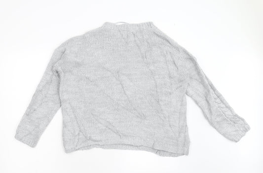 Primark Womens Grey Knit Pullover Jumper Size M