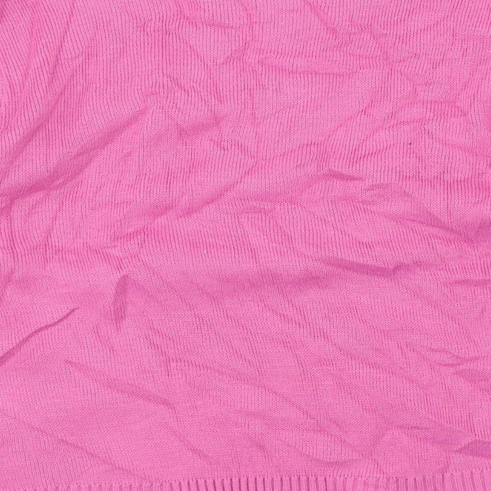 Womens UK Size S Glimpse Design Pink Pullover Jumper