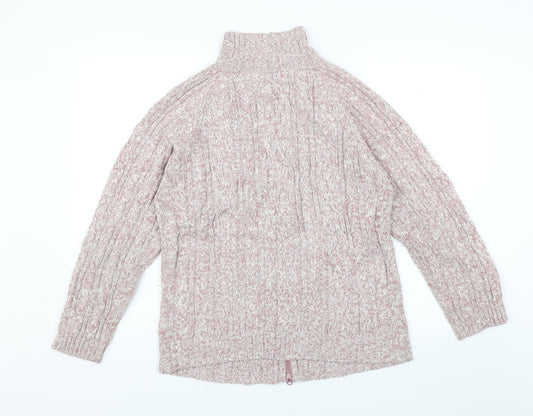 Donna Lewis Womens Pink Full Zip Jumper Size L