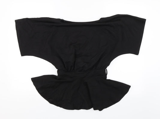 Womens UK Size 8 New Look Black Basic Blouse