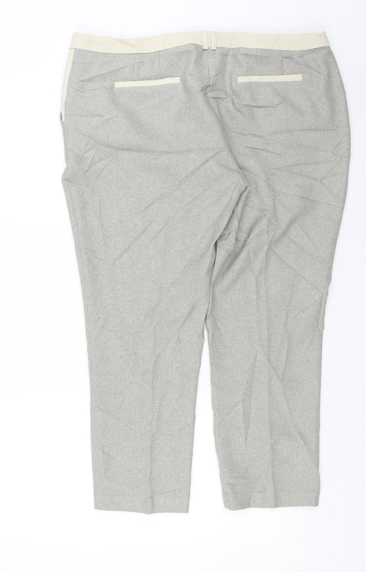 Womens UK Size 16 Atmosphere Regular Fit Dress Pants Grey Trousers