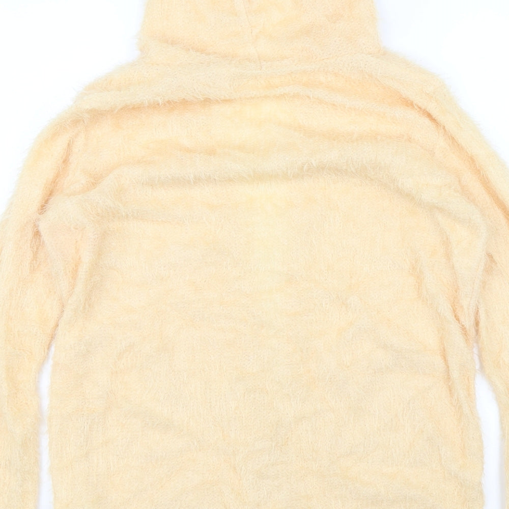 Womens UK Size S Preworn Orange Shrug Jumper