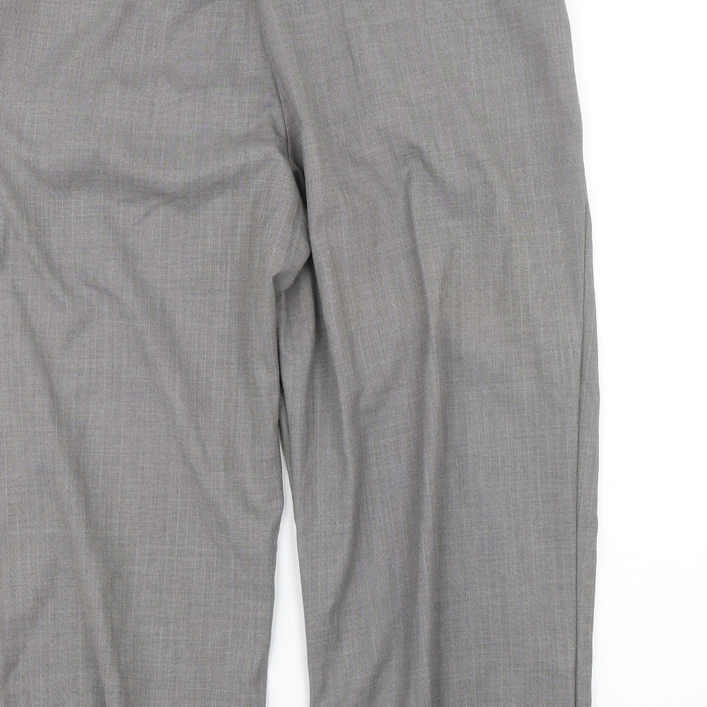 AMARANTO Womens Grey Cropped Trousers Size 18 L20 in