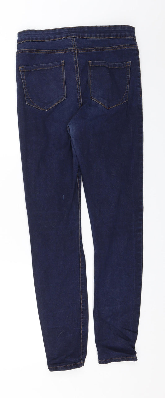 Denim & Co. Womens Blue Skinny Jeans Size 12 L27 in