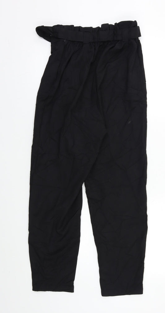 Womens UK Size S H&M Regular Fit Dress Pants Black Trousers