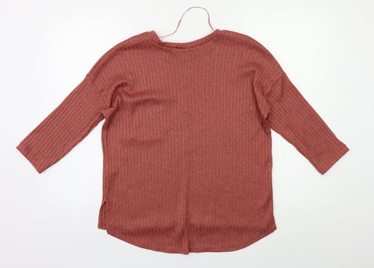 Primark Womens Orange Pullover Jumper Size S