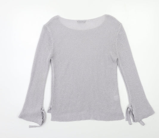 Boohoo Womens Grey Pullover Jumper Size S