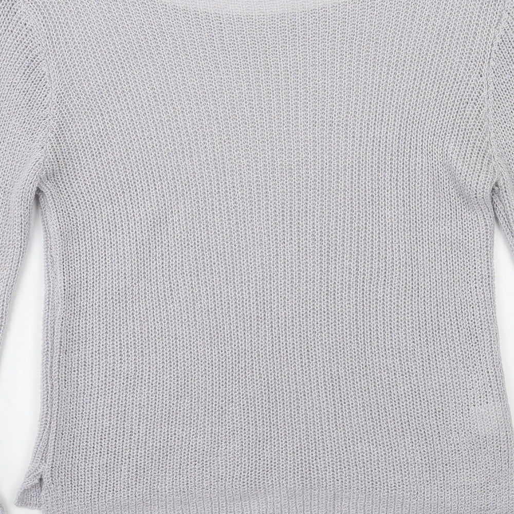 Boohoo Womens Grey Pullover Jumper Size S