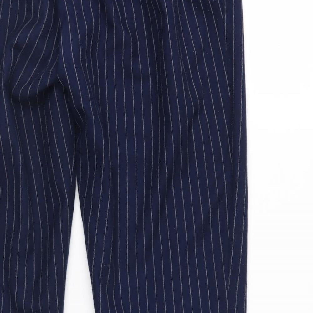 SheIn Womens Blue Striped Trousers Size M L25 in