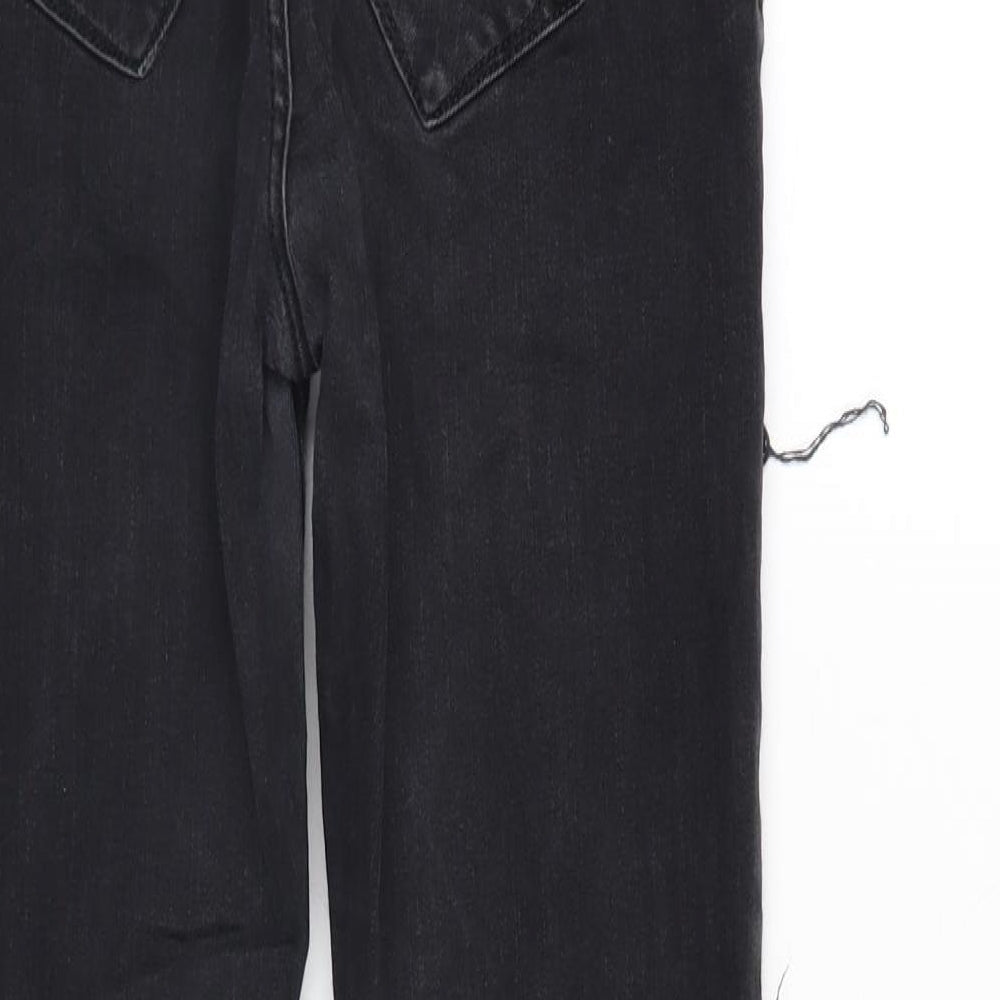 River Island Womens Black  Denim Tapered Jeans Size 10 L28 in