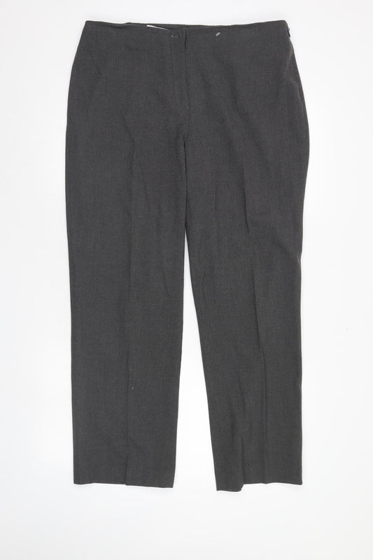 Womens UK Size 18 Steilmann Regular Fit Grey Trousers