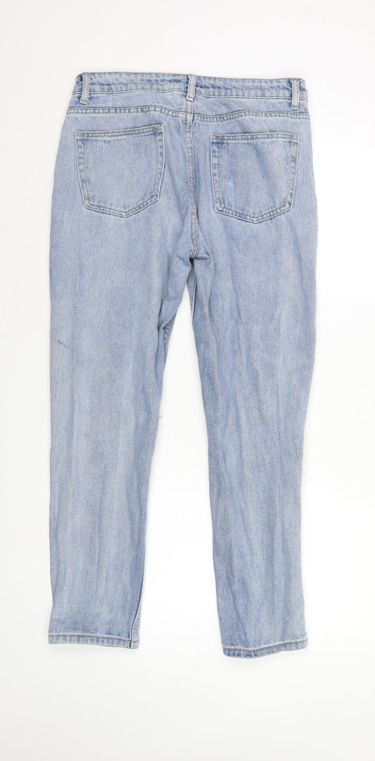 Womens UK Size 10 The Rockn Rev Regular Fit Straight Blue Jeans