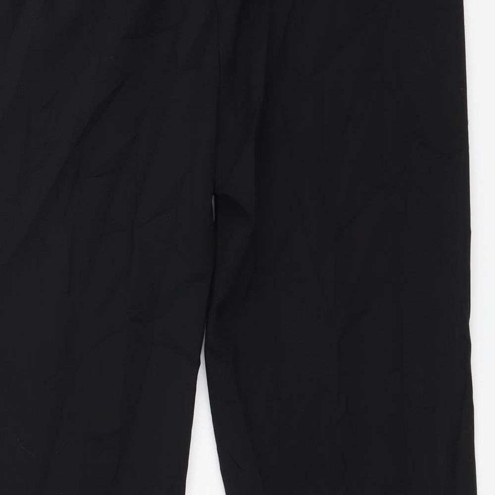 Womens UK Size 14 Papaya Regular Fit Black Trousers