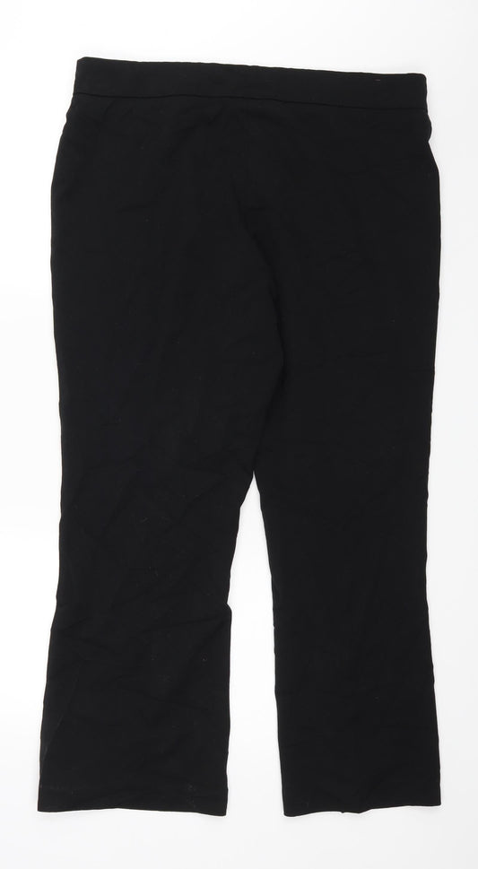 Avenue Womens Black Trousers Size 16 L27 in