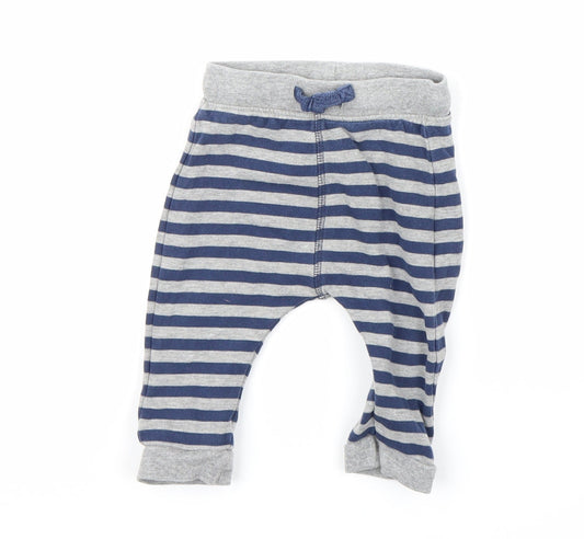 Marks and Spencer Blue Striped Babydoll Lounge Pants Size 6-9 Months