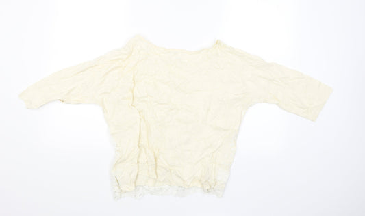 Womens UK Size 14 NEXT Beige Basic Blouse