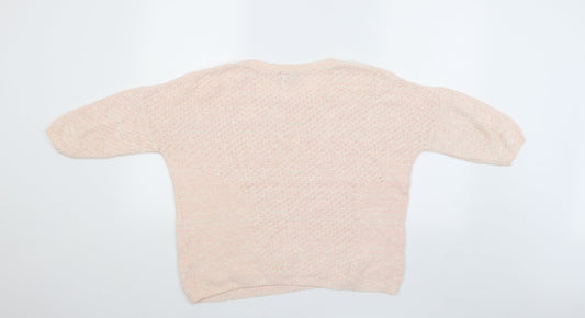 Womens UK Size 6 Topshop Pink Pullover Jumper